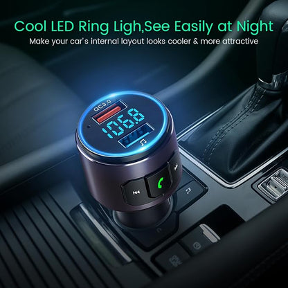 Upgraded V5.0 FM Transmitter for Car-Brown… - Image 3
