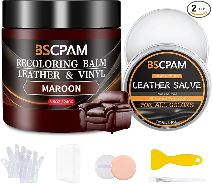 Maroon Leather Recoloring Balm by BSCPAM