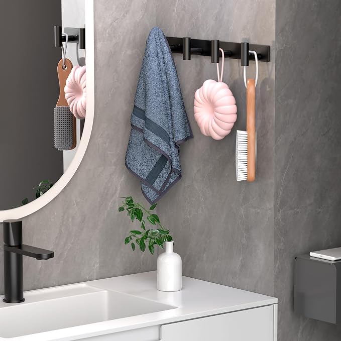 Wall Mounted Coat Rack-4 Hooks, Heavy Duty Stainless Steel Hook Rail - Image 4