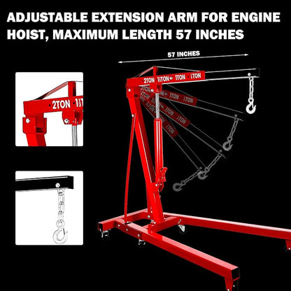 5000LBS Folding Hydraulic Engine Hoist - Image 3