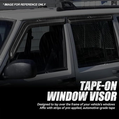 Auto Dynasty 4Pcs Carbon Fiber Pattern Window Visors Compatible - Image 3
