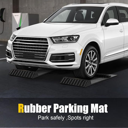 Rubber Garage Parking Mat 17.6 * 23.6 * 2.8" Heavy Duty Wheel Stoppers - Image 2