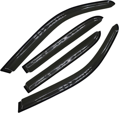 4pcs Outside Mount Style Window Rain Guards Durable Side Wind Deflectors Dark - Image 2