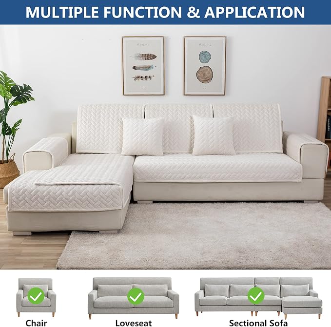 Eismodra Armrest Covers, Couch Cover, Sofa Cover, Backrest Covers, Anti-Slip - Image 2