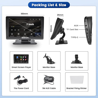 Portable Carplay Screen for Car, GPS Navigation, Mirror Link for All Vehicles - Image 7