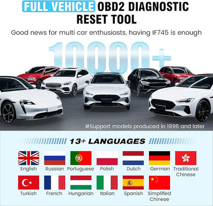 BOSSCOMM IF745 OBD2 Scanner, All Systems Car Code Reader Scan Tool - Image 7