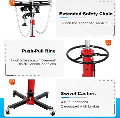 Transmission Jack, Hydraulic Telescoping Transmission Jack - Image 4