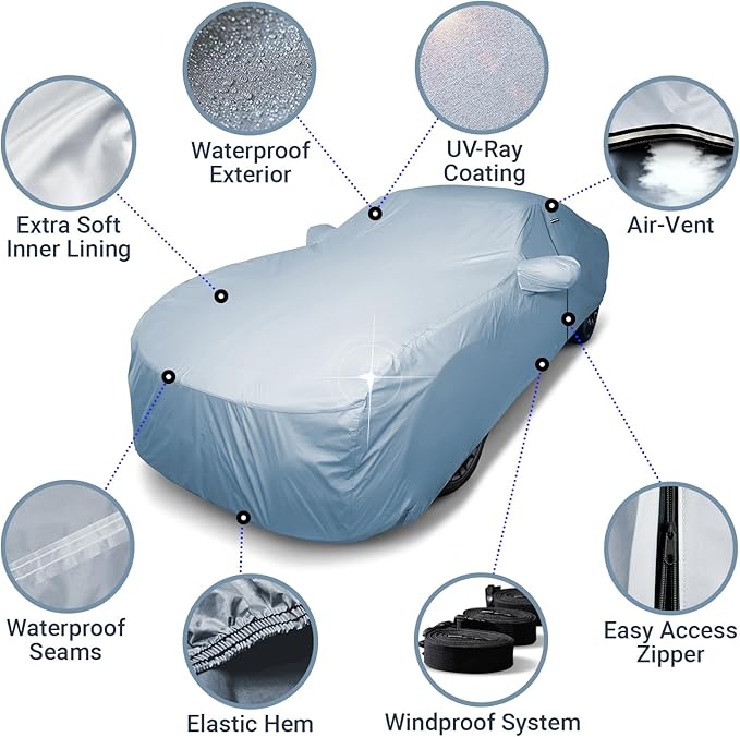 iCarCover Premium Car Cover for 1992-1995 Porsche 968 Coupe Heavy Duty - Image 4