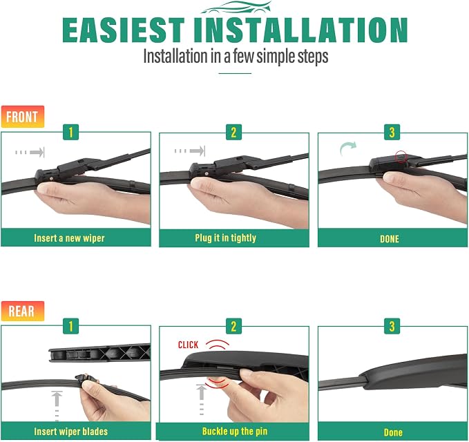 24" 20" 15" Windshield Wiper Blades Replacement - Image 8