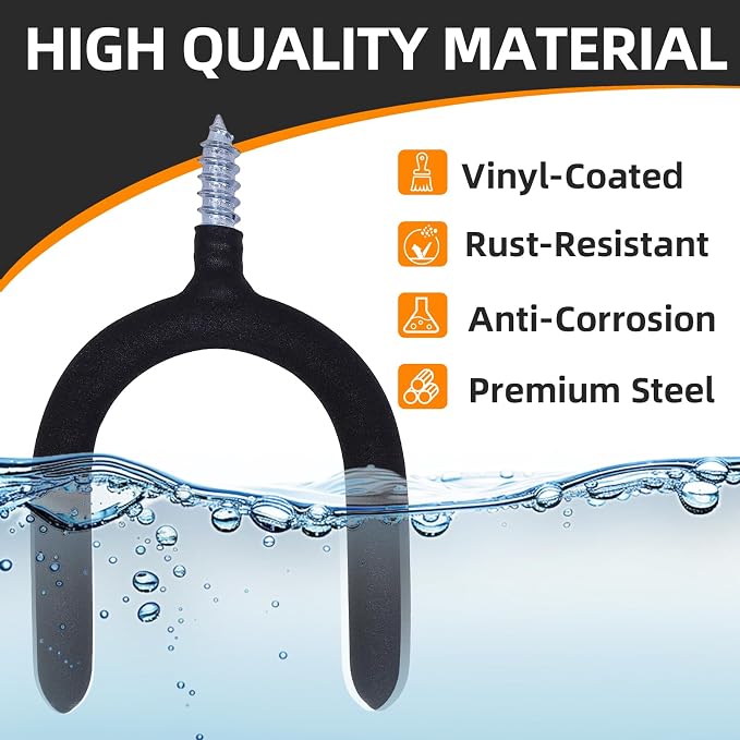 12 Pack Garage Storage System Steel U Hooks - Image 4