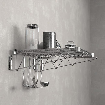24" x 24" Chrome Wire Wall Mount Shelf - Image 2