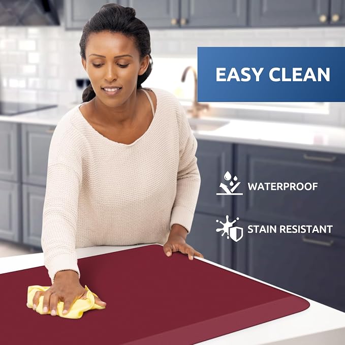 KitchenClouds Kitchen Mat Cushioned Anti Fatigue Rug 24"x70" Waterproof - Image 3