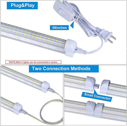 8FT LED Shop Light, Super Bright 120W Shop Lights, 19800LM 5000K 8 Foot Led - Image 3