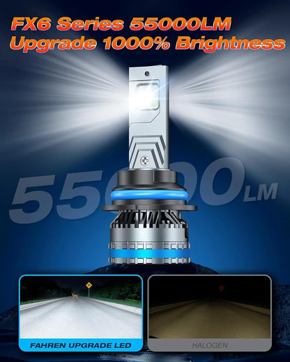 FAHREN 9004/HB1 Light Bulbs, Upgraded 120W 55000LM Bright Fog Lighting Bulb - Image 3