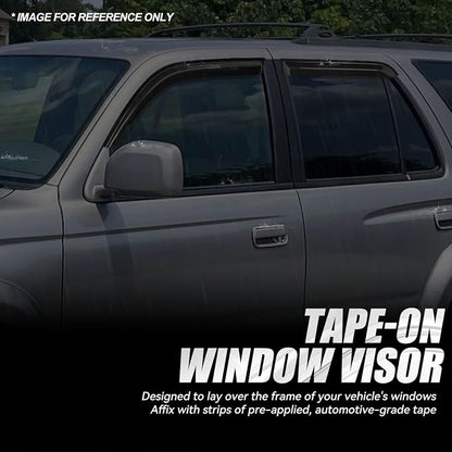 Auto Dynasty Set of 4 Carbon Fiber Pattern Window Visors Compatible - Image 3
