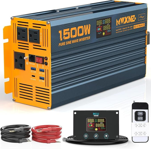 1500W/3000W Power Inverter Pure Sine Wave DC 12V to 110V 120V AC Converter 3 AC by MWXNE