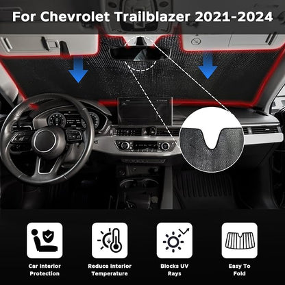 Windshield Sun Shade for Chevrolet Chevy Trailblazer 2021-2024 - Image 2