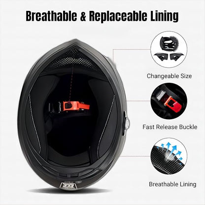Bluetooth Motorcycle Helmet FreedConn BM12 DOT Full Face Bluetooth Helmets - Image 4