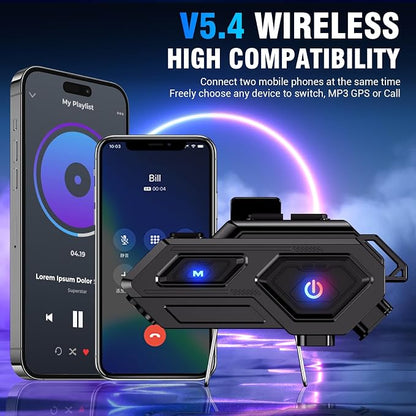 Motorcycle Bluetooth Headset, C8 Helmet Bluetooth Headset - Image 2