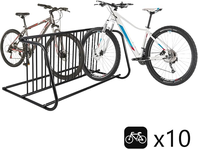 Commercial Bike Rack Garage Floor, Grid Bike Rack in Ground, 10-Bike Capacity - Image 2