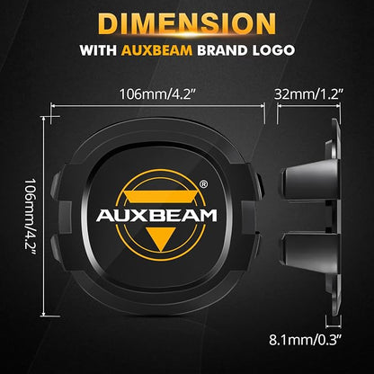 Auxbeam P4 Series Round Protective Light Covers, 4 Inch Black Offroad LED Pods - Image 5
