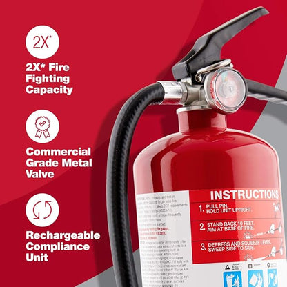 First Alert Fire Extinguisher for Home & Commercial Use, Heavy Duty - Image 3