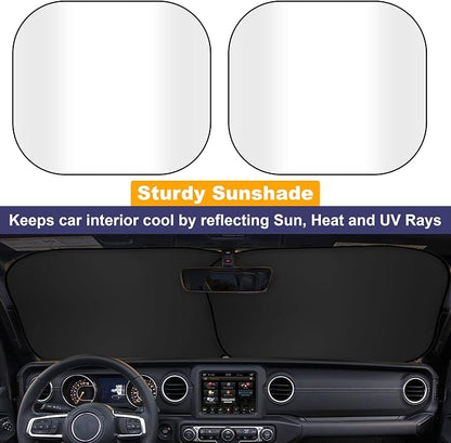 EcoNour 2-Piece Windshield Sun Shade - Image 2