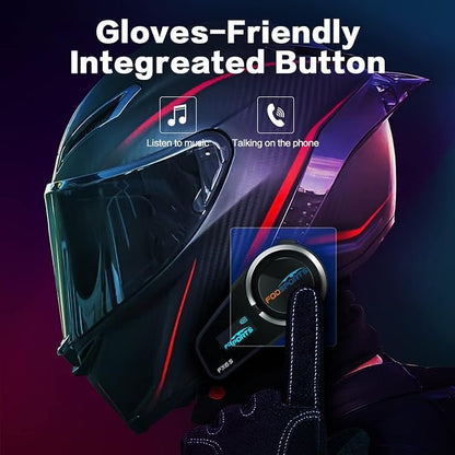 Fodsports FX6S Bluetooth Motorcycle Headset, 6-Way Motorbike Intercom Bluetooth - Image 7
