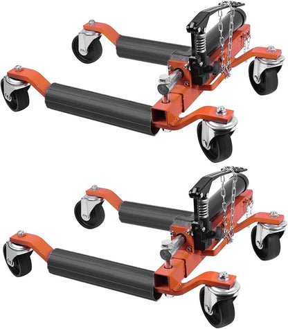 2 Pcs Car Wheel Dolly with Hydraulic Tire Jack, 1500LBS Capacity Trailer Dolly by GarveeTech