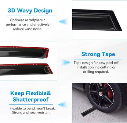 4pcs Window Visors Compatible - Image 4