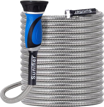 Metal Garden Hose 15 Ft 30 Ft by Sunifier