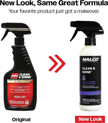 Malco Clean & Shine Interior Car Cleaner and Dressing – Restore Leather - Image 2