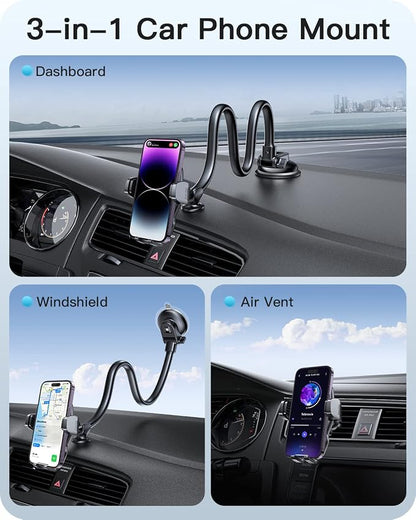 APPS2Car Car Phone Holder Mount Gooseneck Dashboard Windshield Suction Cup - Image 7