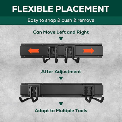 Garage Garden Tool Organizer Wall Mount, 48 Inch Garage Organizer Wall Mounted - Image 3