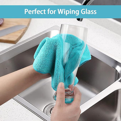 HOMEXCEL Microfiber Cleaning Cloth, 8 Pack Cleaning Rags, Cleaning Towels - Image 5