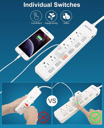 ROOTOMA Power Strip Surge Protector - Image 2