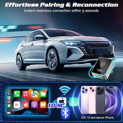 Mini Wireless Carplay Adapter for iPhone, 2025 Stable Universal carplay Adapter - Image 6
