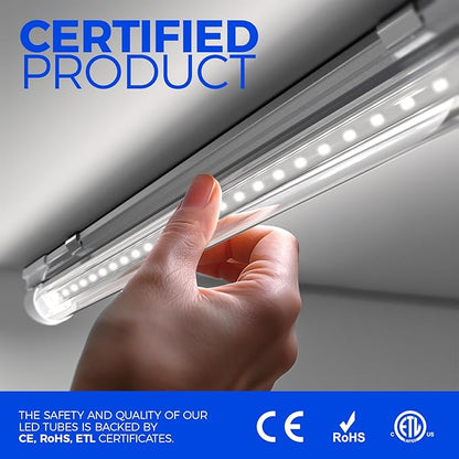 Barrina 8FT LED Shop Light, 100W 15000LM 5000K, V Shape Integrated T8 LED - Image 5