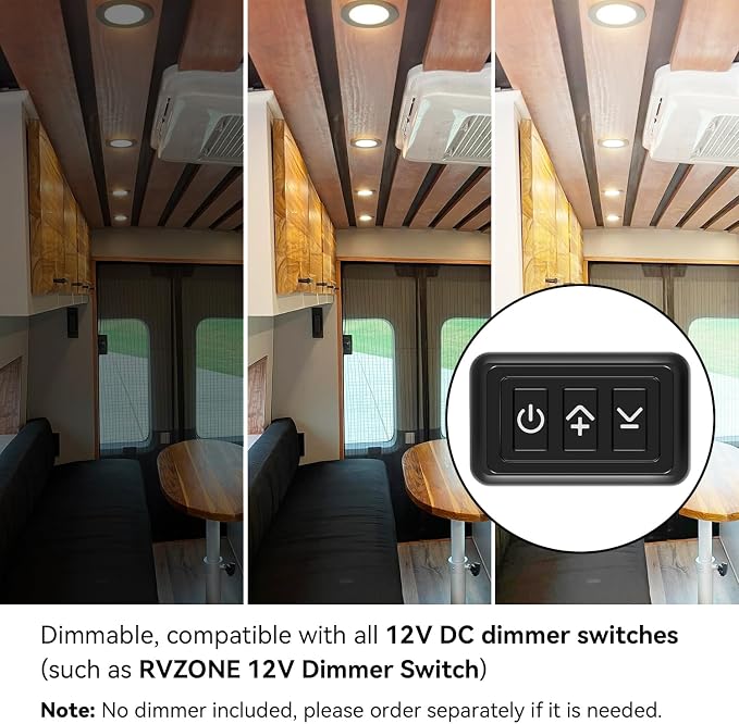 RV Boat Recessed Ceiling Light 6 Pack 12V LED Puck Light - Image 7