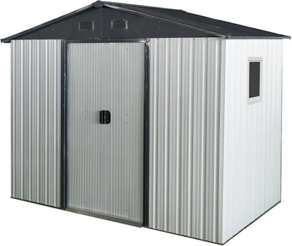 4x8 FT Outdoor Storage Shed, Metal Garden Shed - Image 8
