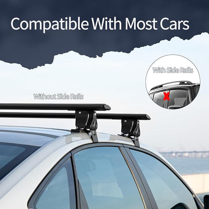 Universal 55" Roof Rack Cross Bars, Adjustable Car Top Roof Rack, Aluminum - Image 3