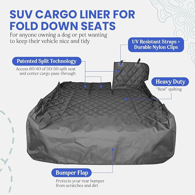4Knines SUV Cargo Liner for Dogs, Trunk Mat for SUV, Durable Cargo Cover - Image 7