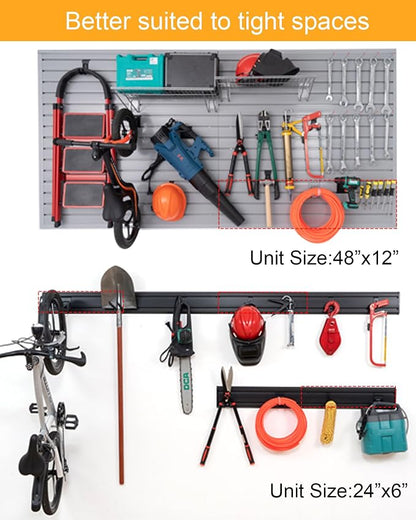 Slatwall Panels Garage Tool Organizer Wall Mount Garage Slat Wall Storage - Image 6