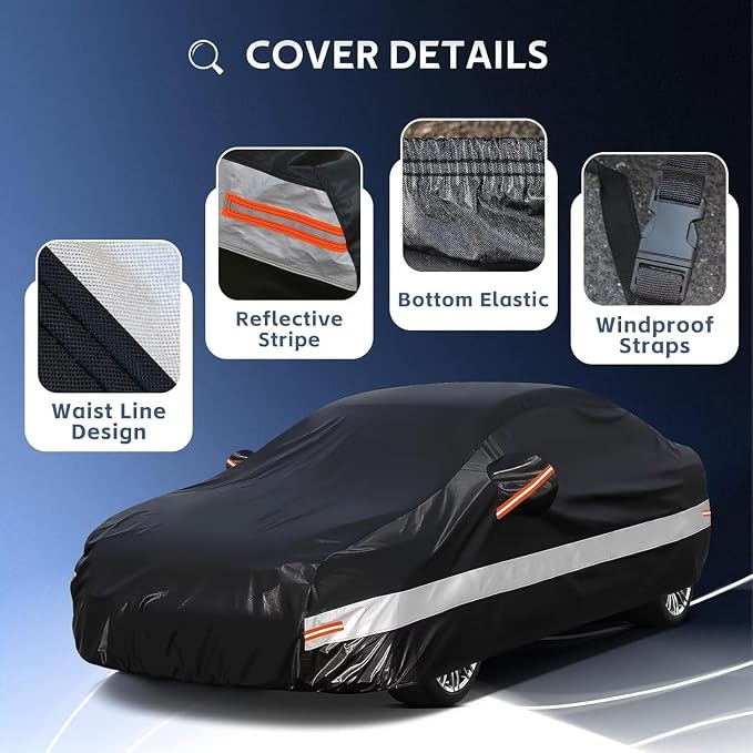 10 Layers Car Cover Custom Fit for Mercedes Benz C Class C250 C300 C43 C63 - Image 3
