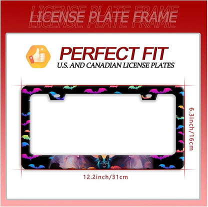 Bat License Plate Frame Funny Gothic License Plate Frames Stainless Steel - Image 7