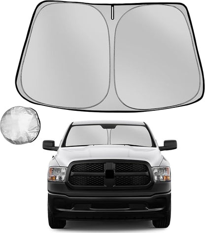 Windshield Sun Shade for 2011-2018 Dodge Ram 1500 Foldable Sun Sunshade for Car by Fonowka