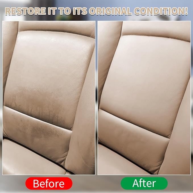 Beige Leather Recoloring Balm, Leather Couch Scratch/Stain Remover, Leather - Image 4