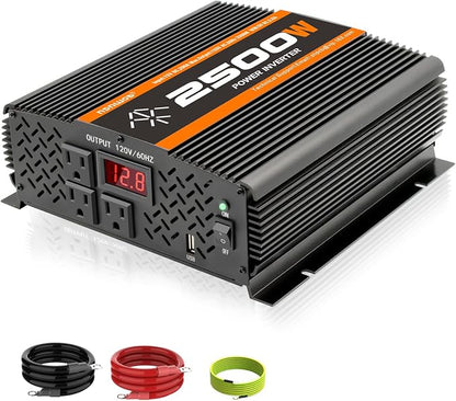 2500 Watt car Power Inverter 12V to 110V /120V, 2000+ watt invertor by TVNIKDPOWERINVERTER
