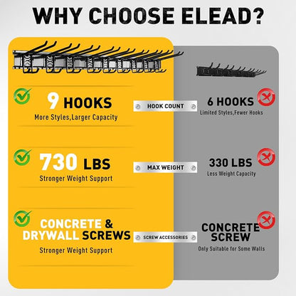 ELEAD 48 Inches Garage Storage, Garage Organization, Garden Tool Organizer Wall - Image 3
