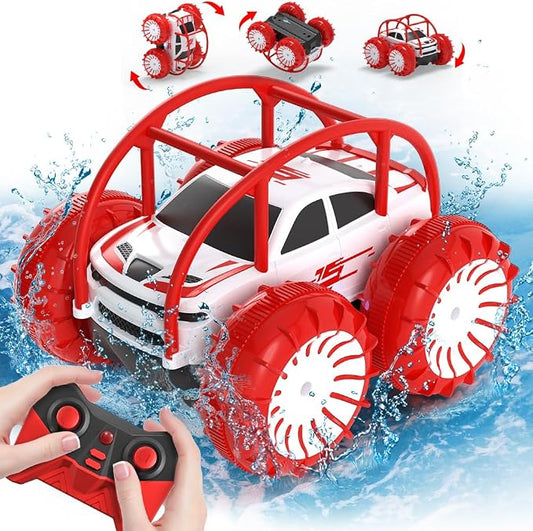 MaxTronic Amphibious Remote Control Car, Rechargeable RC Cars Toy 360° Flips by MaxTronic